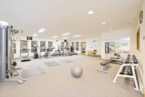 The fitness room at Bear Creek Lodge